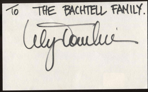 Lily Tomlin Signed Index Card Signature Vintage Autographed AUTO 