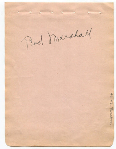 Charles Red Marshall (d.1975) Signed Album Page 1941 Autographed Doodles Weaver