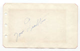 Tom Qualters Signed Album Page Autographed Baseball 1950 Philadelphia Phillies