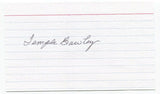 Temple F. Bowley Signed 3x5 Index Card Autographed JFK Assassination Related