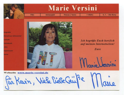 Marie Versini Signed Photo Autographed French Actress