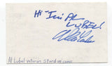 Al Lubel Signed Index 3x5 Card Autographed Signature Comedian Comic
