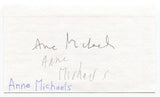 Anne Michaels Signed 3x5 Index Card Autographed Canadian Author Writer Poet