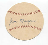 Jim Mangan Signed Paper Baseball Autographed Signature Pittsburgh Pirates