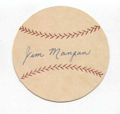 Jim Mangan Signed Paper Baseball Autographed Signature Pittsburgh Pirates