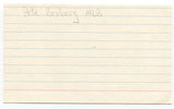 Pete Broberg Signed 3x5 Index Card Autographed MLB Baseball Texas Rangers