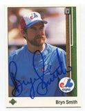 1989 Upper Deck Bryn Smith Signed Card Baseball MLB Autographed AUTO #78