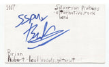 Brian Aubert Signed 3x5 Index Card Autographed Signature Silversun Pickups