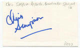 Chris Simpson Signed 3x5 Index Card Autographed Signature NHL Reporter Host