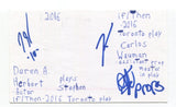 Daren A. Herbert Signed Index Card Autographed Actor Kim's Convenience Stargate