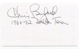 Chris Burford Signed 3x5 Index Card Autograph NFL Football Dallas Texans