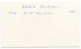 Eddie Bockman Signed 3x5 Index Card Autographed New York Yankees Debut 1946 MLB