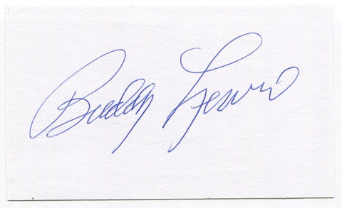 Buddy Lewis Signed 3x5 Index Card Autographed MLB Baseball Washington Senators
