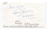 Diana Laurenson Signed 3x5 Index Card Autographed Actress West Side Story