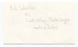 Bob Schnelker Signed 3x5 Index Card Autographed NFL Football New York Giants