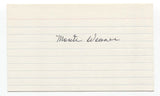 Monte Weaver Signed 3x5 Index Card Baseball Autographed Signature