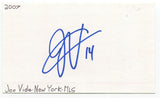 Joe Vide Signed 3x5 Index Card Autographed Soccer MLS New York
