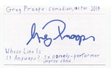Greg Proops Signed 3x5 Index Card Autographed Signature Actor Star Wars "Fode"