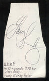 Gary Sandy Signed Cut 3x5 Index Card Autographed Signature Actor WKRP