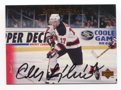 1996 Upper Deck Petr Sykora Signed Card Hockey NHL Autograph AUTO #318