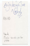 hHead - Noah Mintz Signed 3x5 Index Card Autographed Signature