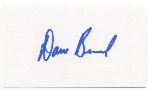 Dave Beard 3x5 Index Card Autographed Signature Oakland Athletics Debut 1980
