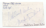 MacIntyre Dixon Signed Cut Index Card Autographed Signature Popeye