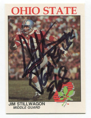 1988 Ohio State Police Kroger Jim Stillwagon Signed Card Football Autographed