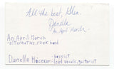 An April March - Danella Hocevar Signed 3x5 Index Card Autographed Signature