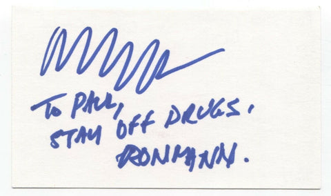 Ron Mann Signed 3x5 Index Card Autograph Director Comic Book Confidential