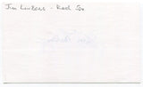 Jim Lonborg Signed 3x5 Index Card Autographed MLB Baseball Boston Red Sox