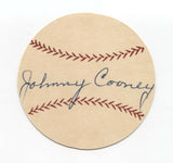 Johnny Cooney Signed Paper Baseball Autographed Signature Milwaukee Braves