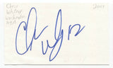 Chris Whitney Signed 3x5 Index Card Autographed Signature Basketball Wizards