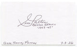 Gene Patton Signed 3x5 Index Card Autographed Baseball Player Boston Braves