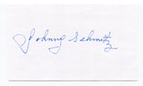 Johnny Schmitz Signed 3x5 Index Card Autographed MLB Baseball Brooklyn Dodgers