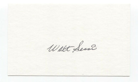 Walt Sessi Signed Index Card Autographed Baseball 1946 St Louis Cardinals