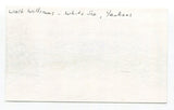 Walt Williams Signed 3x5 Index Card Autograph Baseball MLB New York Yankees