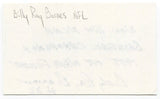 Billy Ray Barnes Signed 3x5 Index Card Autographed Signature Philadelphia Eagles