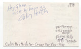 Colin Heath Signed 3x5 Index Card Autographed Signature Actor Stargate