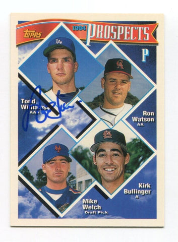 1994 Topps Prospects Todd Williams Signed Card Baseball Autographed AUTO #713