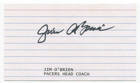 Jim O'Brien Signed 3x5 Index Card Autographed Signature NBA Basketball Coach
