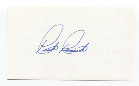 Rick Renick Signed 3x5 Index Card Baseball Autographed Signature