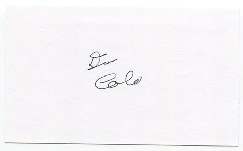 Donald "Don" Colo Signed 3x5 Index Card Autographed Baltimore Colts Pro Bowl NFL