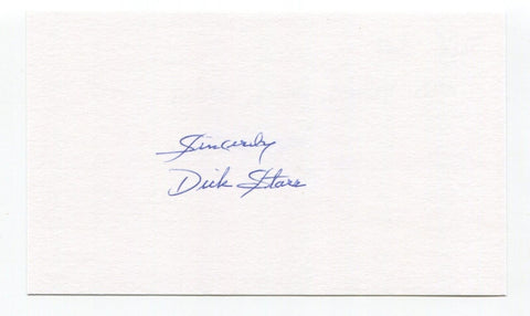 Dick Starr Signed 3x5 Index Card Autographed MLB Baseball New York Yankees