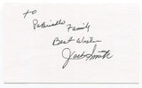 Jack Smith Signed 3x5 Index Card Autographed MLB Baseball Los Angeles Dodgers