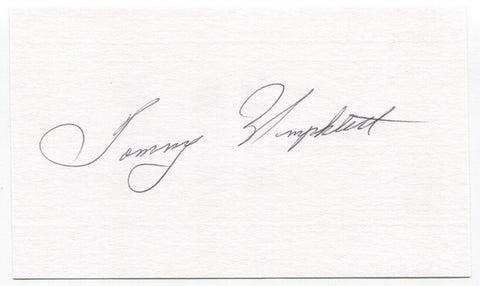 Tommy Umphlett Signed 3x5 Index Card Autograph Baseball MLB 1953 Boston Red Sox