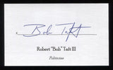 Bob Taft Signed 3x5 Index Card Signature Autographed Politician