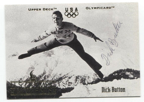 Dick Button Signed 1996 Upper Deck Olympics Autographed Card #73