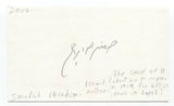 Sonallah Ibrahim Signed 3x5 Index Card Autographed Signature Egyptian Author