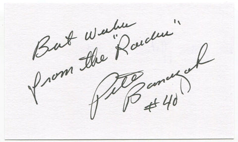 Pete Banaszak Signed 3x5 Index Card Autographed Oakland Raiders Super Bowl NFL